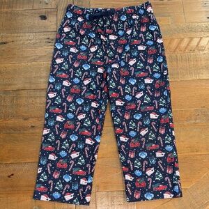 Vineyard Vines Kids Christmas Pajama Bottoms - Navy and Red